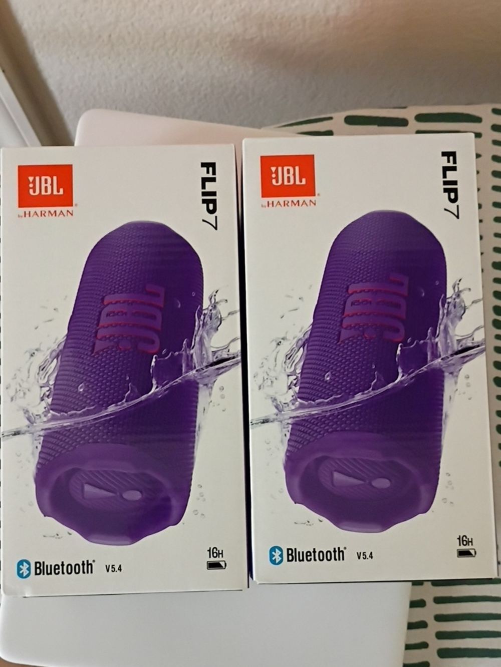 JBL Flip 7 Purple Portable Speakers, 2-Packl